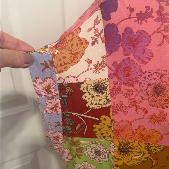 Johnny Was Multicolor Floral Patchwork Tee - Picture 3 of 5